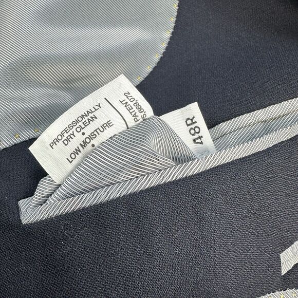 Hart Schaffner Marx Blazer Mens 48R Navy Blue Made in USA Suit Jacket Sport Coat - Picture 9 of 16